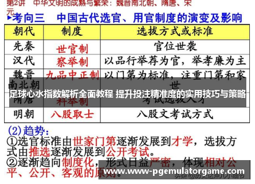 足球心水指数解析全面教程 提升投注精准度的实用技巧与策略